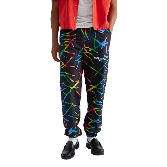 Urban Outfitters Other - STAYCOOLNYC Electric Beach Rainbow Windbreaker Jogger Pant Black Small Festival
